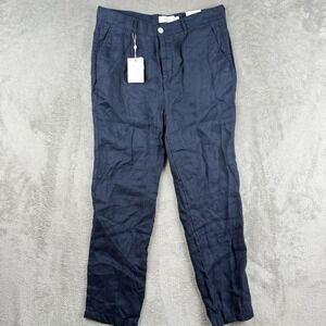 Elegant Navy Cropped Women's Pants
